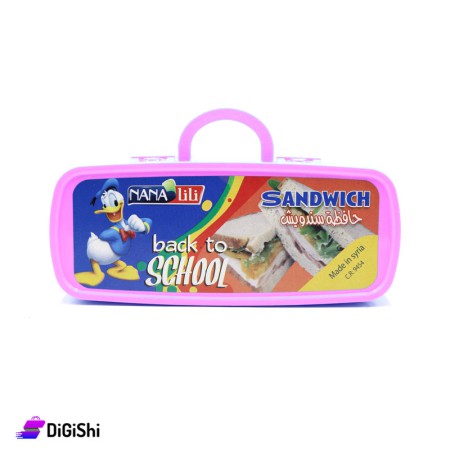 Plastic Sandwich Box - Pink