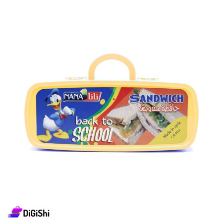 Plastic Sandwich Box - Yellow