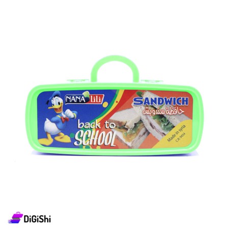 Plastic Sandwich Box - Green
