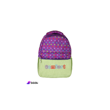 Dot Tarpaulin Backpack for Kids - Light Green