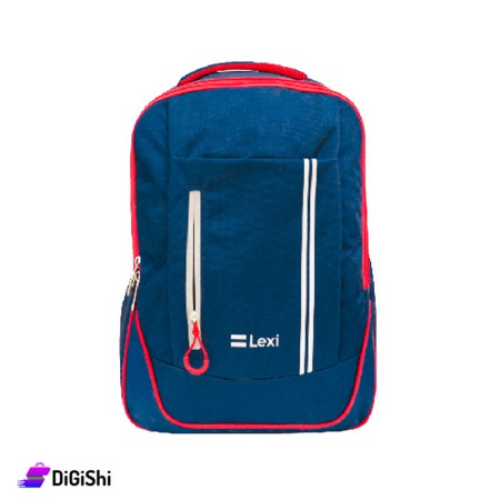 LEXI Three Layers Waterproof  Fabric Backpack - Dark Blue