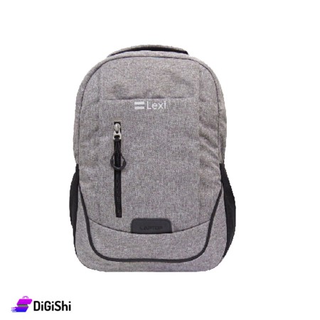 LEXI Tow Layers Quilted Fabric Backpack - Gray