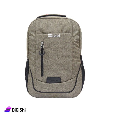 LEXI Tow Layers Quilted Fabric Backpack - Moldy