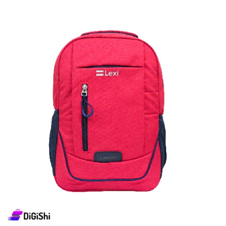 LEXI Tow Layers Quilted Fabric Backpack - Red