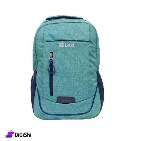 LEXI Tow Layers Quilted Fabric Backpack - Light Blue