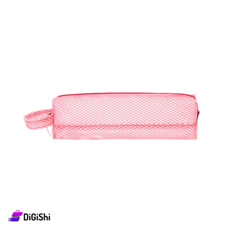 Lexi School Tarpaulin Mesh Pencil Case - Red