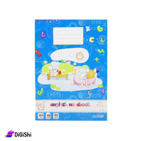 School English Notebook 80 Pages Lake Print Al-Hashmeya - Blue