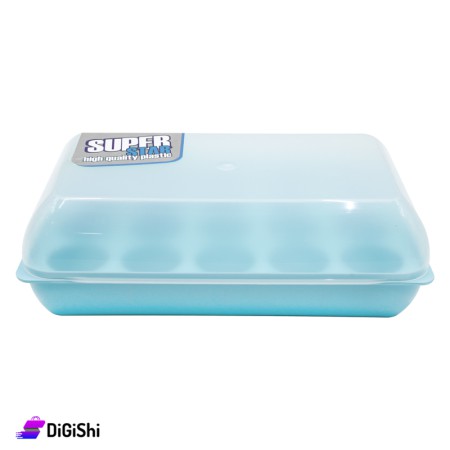 SUPER STAR Plastic Egg Storage Box - Blue