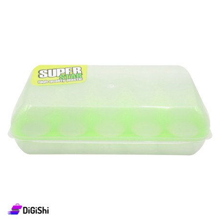 SUPER STAR Plastic Egg Storage Box - Green