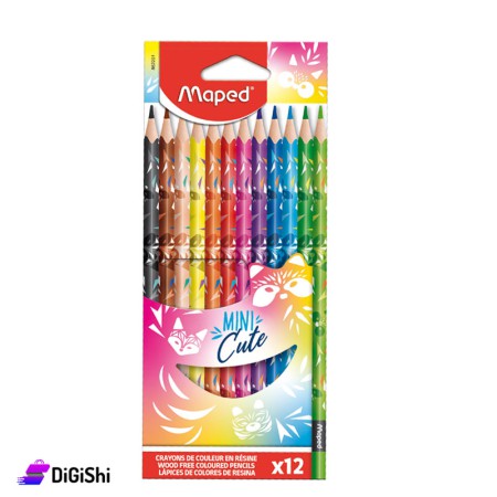 مجموعة أقلام تلوين Maped Mini Cute - 12 قطعة