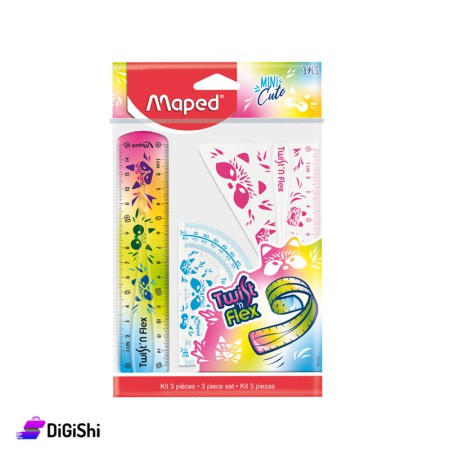مجموعة أدوات هندسية Maped Mini Cute - 3 قطع