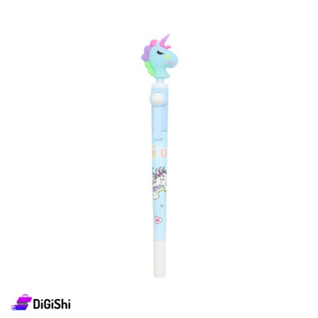 Blue ink pen With Unicorn Tip - Blue