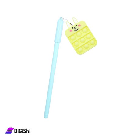 Blue Ink Pen with Pop it Rabbit - Blue
