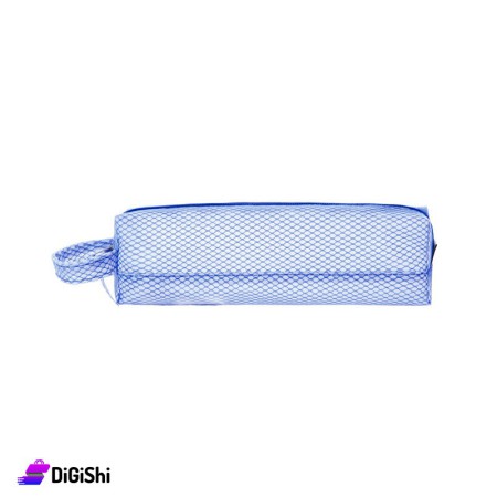 Lexi School Tarpaulin Mesh Pencil Case - Blue