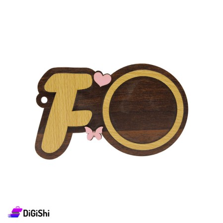 Wooden Coaster For Cups With Letter F