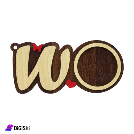 Wooden Coaster For Cups With Letter W