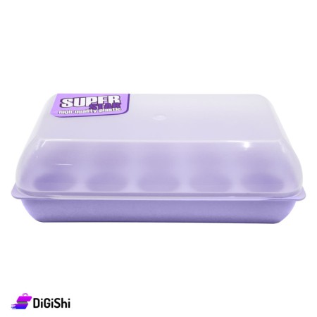 SUPER STAR Plastic Egg Storage Box - Violet