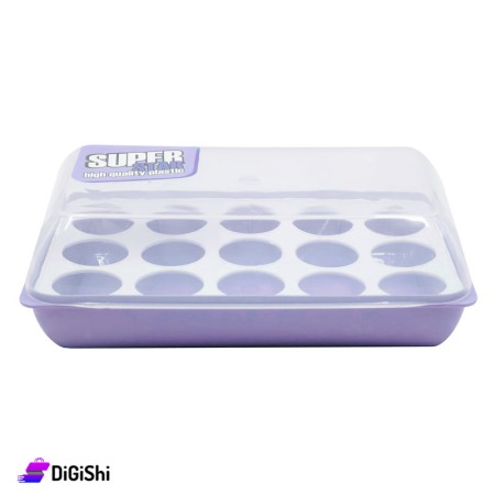 SUPER STAR Plastic Egg Storage Box - Purple