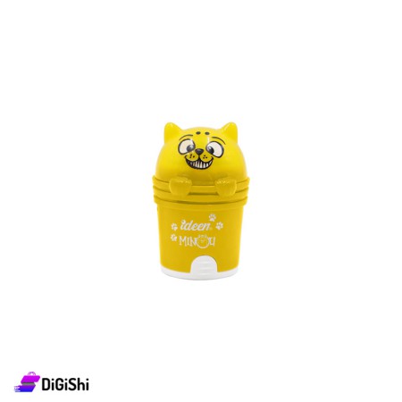 Sharpener & Eraser Cat shape - Yellow