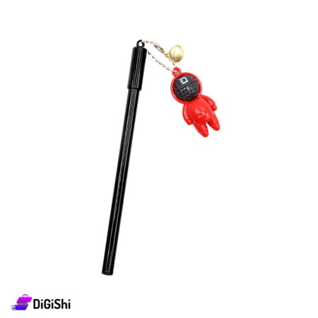 Blue Pen With Squid Character - Black