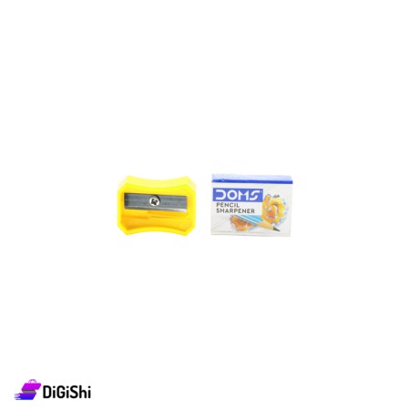 Doms Manual Pencil Plasitc Sharpener - Yellow