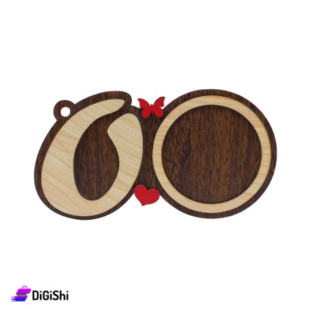 Wooden Coaster For Cups With Letter O