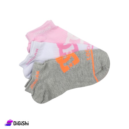 Al Samah Set Of Girl's Short Socks With Chanel Drawing -  Group 1