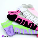 Socks with PINK Writing