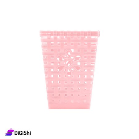 Shahd Plast Small Square Plastic Mesh Basket - Pink