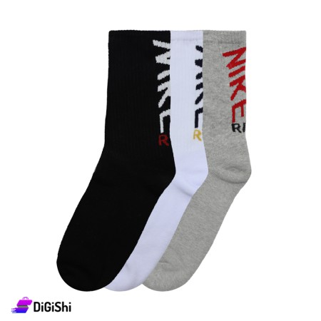 ZOX Plus Pair Of Cotton Towelie Men Long Socks Nike Logo