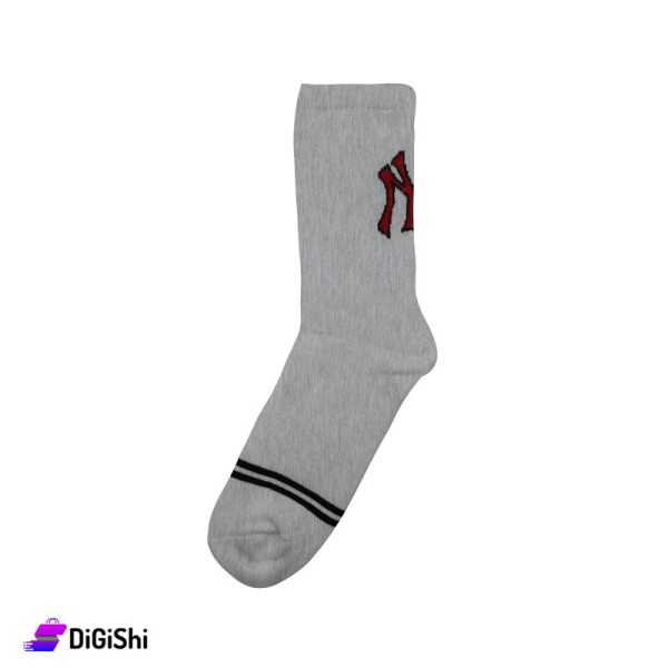 Men's Cotton Long Leg Socks Yankees Logo جوارب قطن رجالي ساق طويل