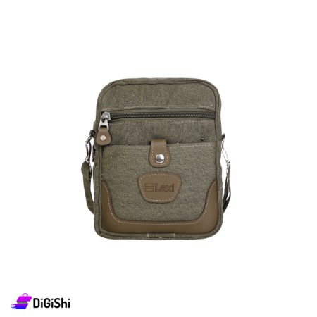 Lexi Linen Hand and Shoulder 2Layers Bag - Olive