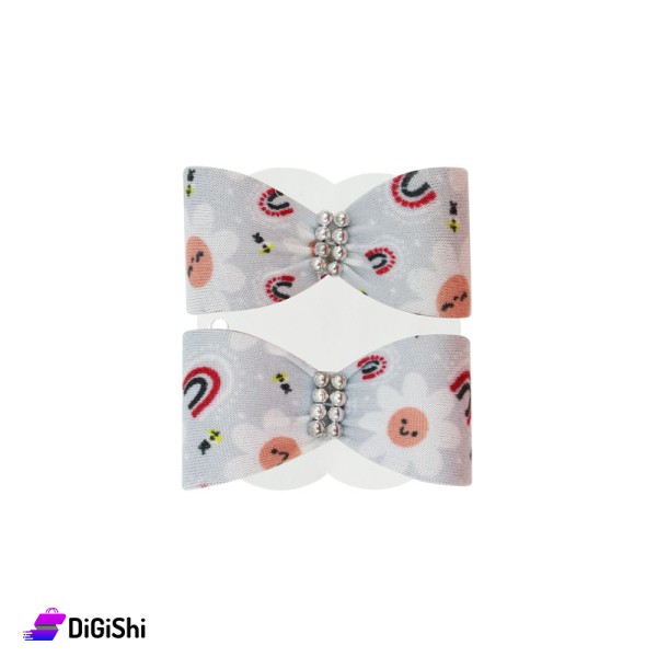 زوج ربطات شعر - رمادي