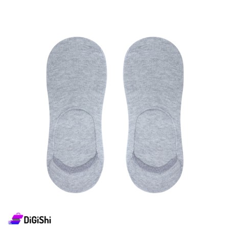 ZOX Plus Plain Cotton Short Men Socks - Grey