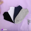 Men's Short Cotton Socks - Black