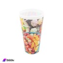 وعاء بلاستيك للبوشار رسمة سكاكر