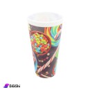 وعاء بلاستيك للبوشار رسمة سكاكر