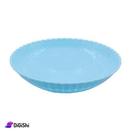 Plastic Serving Dish Round Shape - Blue