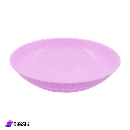 Plastic Serving Dish Round Shape - Violet