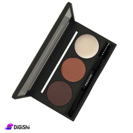 علبة ظلال للحواجب 02 Warm Brown PROVOC