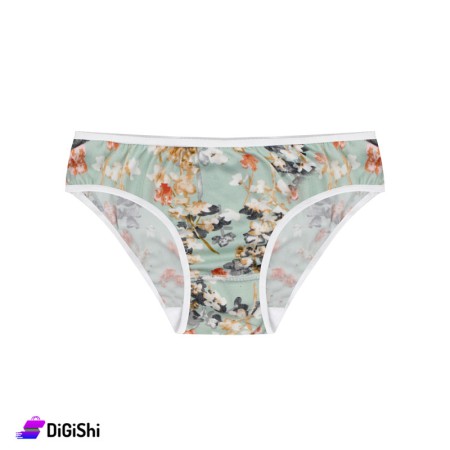 Al Samah Floral Women's Polyester Slip - Light Green