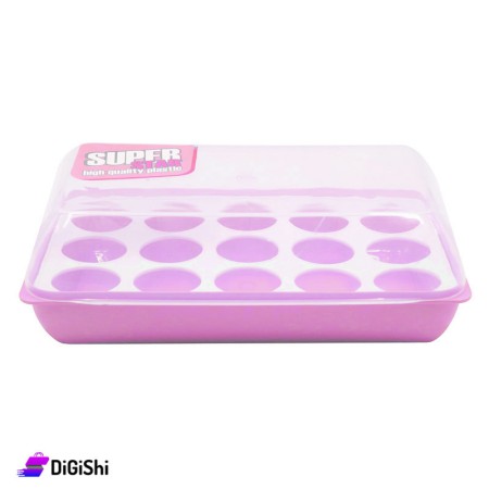 SUPER STAR Plastic Egg Storage Box - Pink