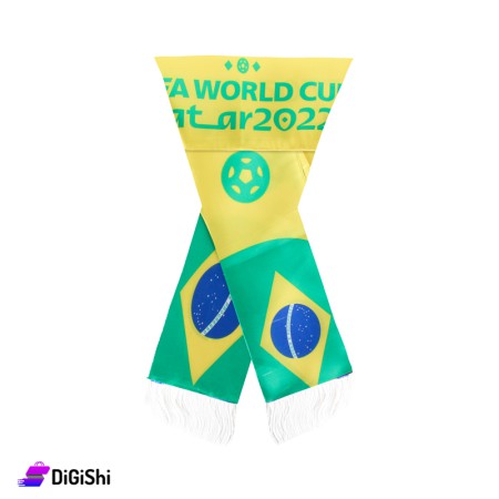 FITNESS Groupe Brazil Flag Satin Shawl