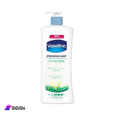 كريم مرطب فازلين للبشرة الجافة برائحة الألوفيرا  Vaseline Intensive Care