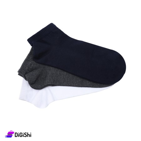 Al Samah Set Of Men Plain Socks - 3 Pairs