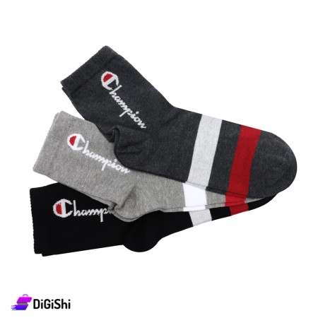 Al Samah Cotton Men Long Socks Set - 3 Pairs Group 2