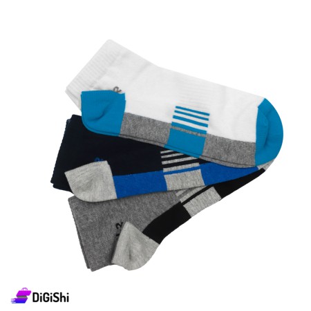 Al Samah Set Of Men Striped Socks - 3 Pairs Group 1
