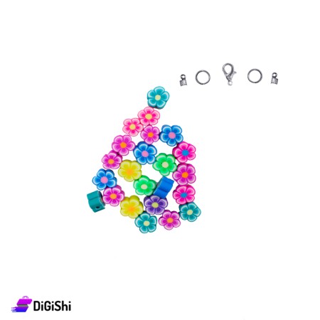 Colorful Flowers DIY Beads Set - 25 P