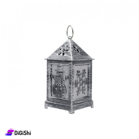 Plastic Lantern for Christmas Tree Decorations - Silver