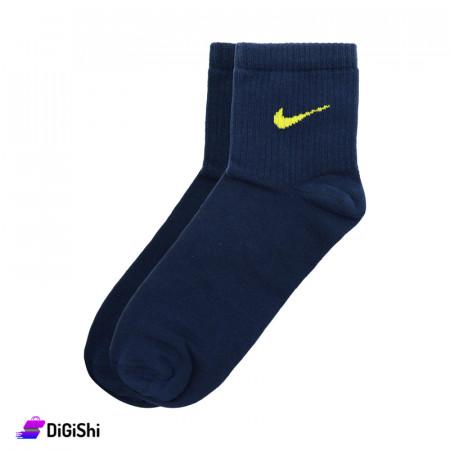 ZOX Plus Nike Men's Cotton Medium Leg Socks - Navy